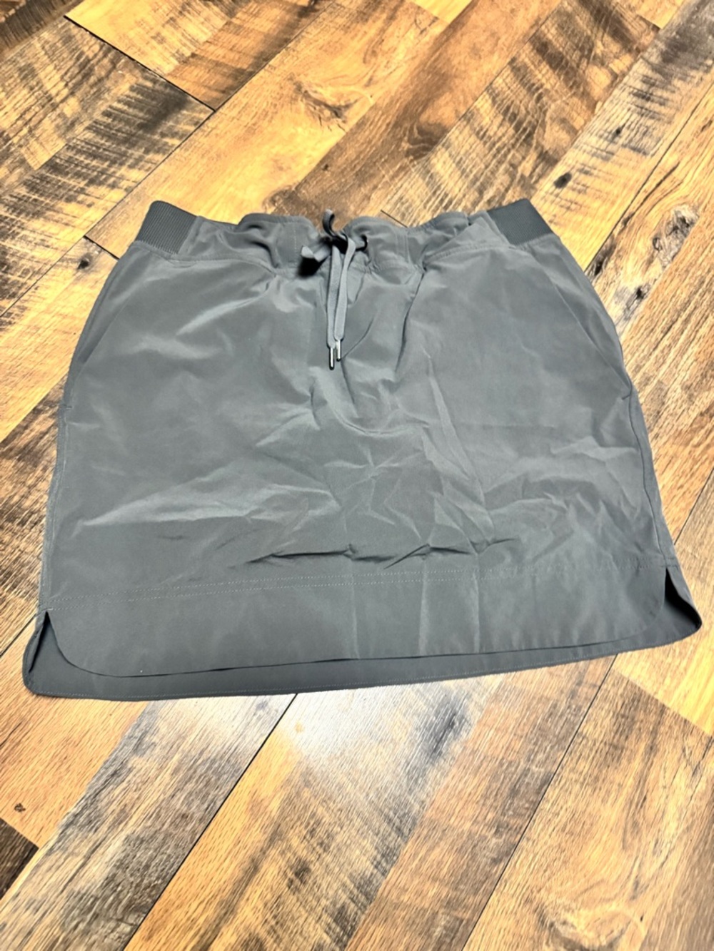 Athleta Charcoal Gray Drawstring Active Skort